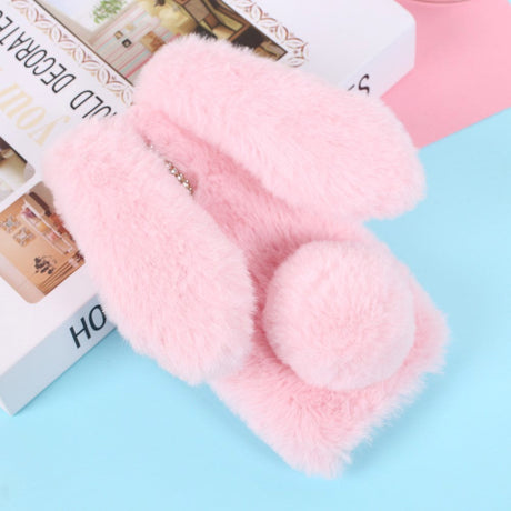 iPhone 12 / 12 Pro Kanin Pels Cover - Pink