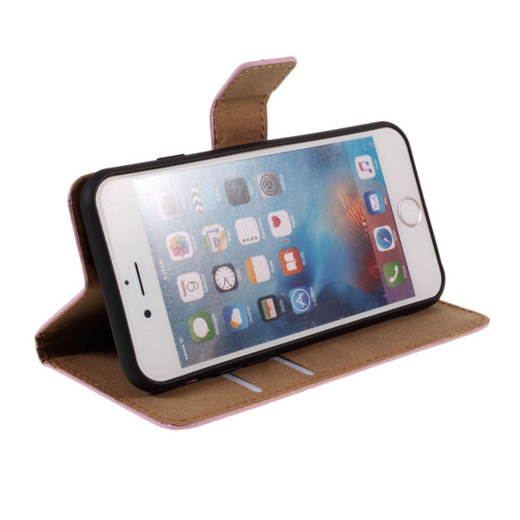 EIDERWOOD iPhone 6 Plus / 6 (s) Plus Læder Cover m. Pung - Lyserød