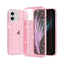 iPhone 12 Mini Hybrid Plastik Cover m. Glimmer - Gennemsigtig / Pink