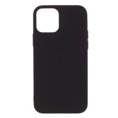 iPhone 12 / 12 Pro Minimalistisk Mat Fleksibelt Plastik Cover - Sort