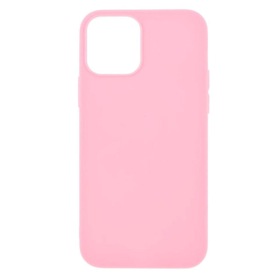 iPhone 12 / 12 Pro Minimalistisk Mat Fleksibelt Plastik Cover - Lyserød