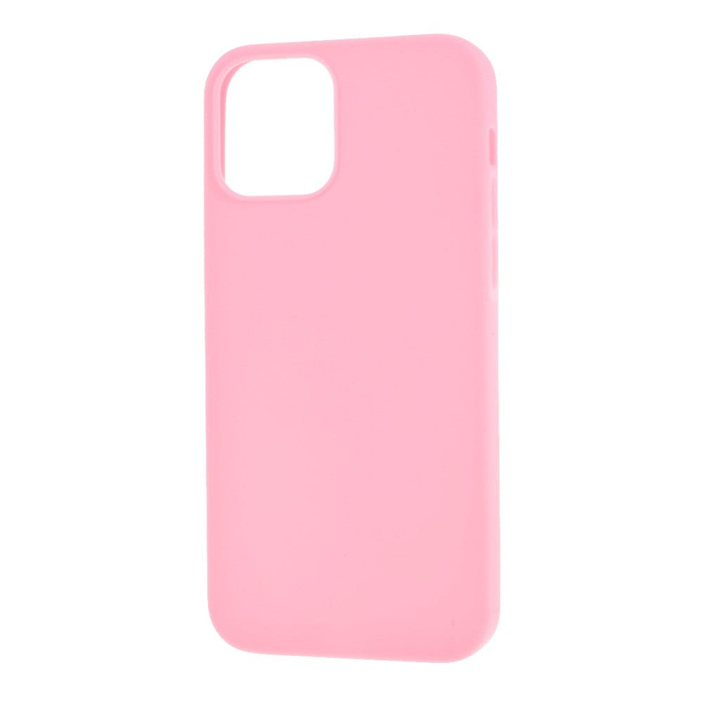 iPhone 12 / 12 Pro Minimalistisk Mat Fleksibelt Plastik Cover - Lyserød