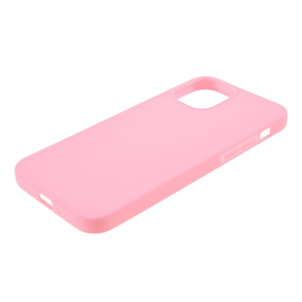 iPhone 12 / 12 Pro Minimalistisk Mat Fleksibelt Plastik Cover - Lyserød