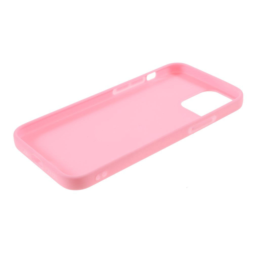 iPhone 12 / 12 Pro Minimalistisk Mat Fleksibelt Plastik Cover - Lyserød