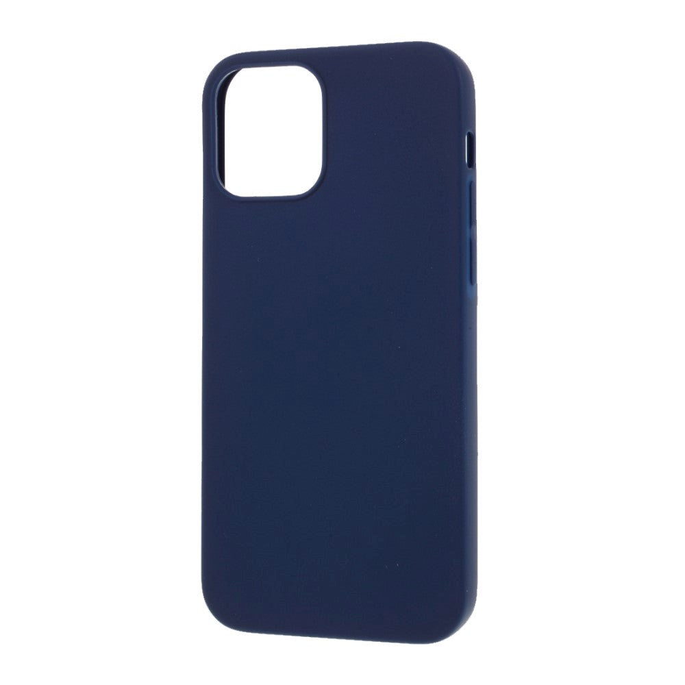 iPhone 12 / 12 Pro Minimalistisk Mat Fleksibelt Plastik Cover - Mørk Blå
