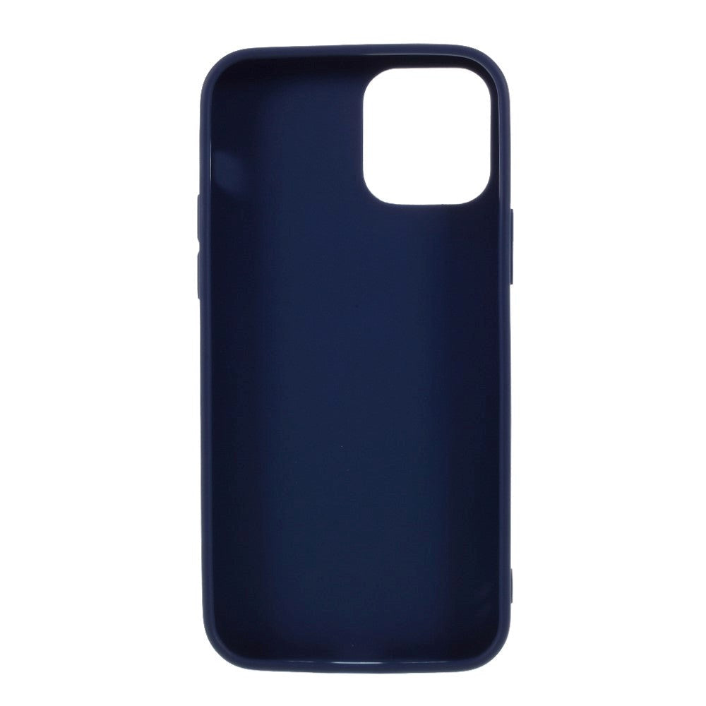 iPhone 12 / 12 Pro Minimalistisk Mat Fleksibelt Plastik Cover - Mørk Blå