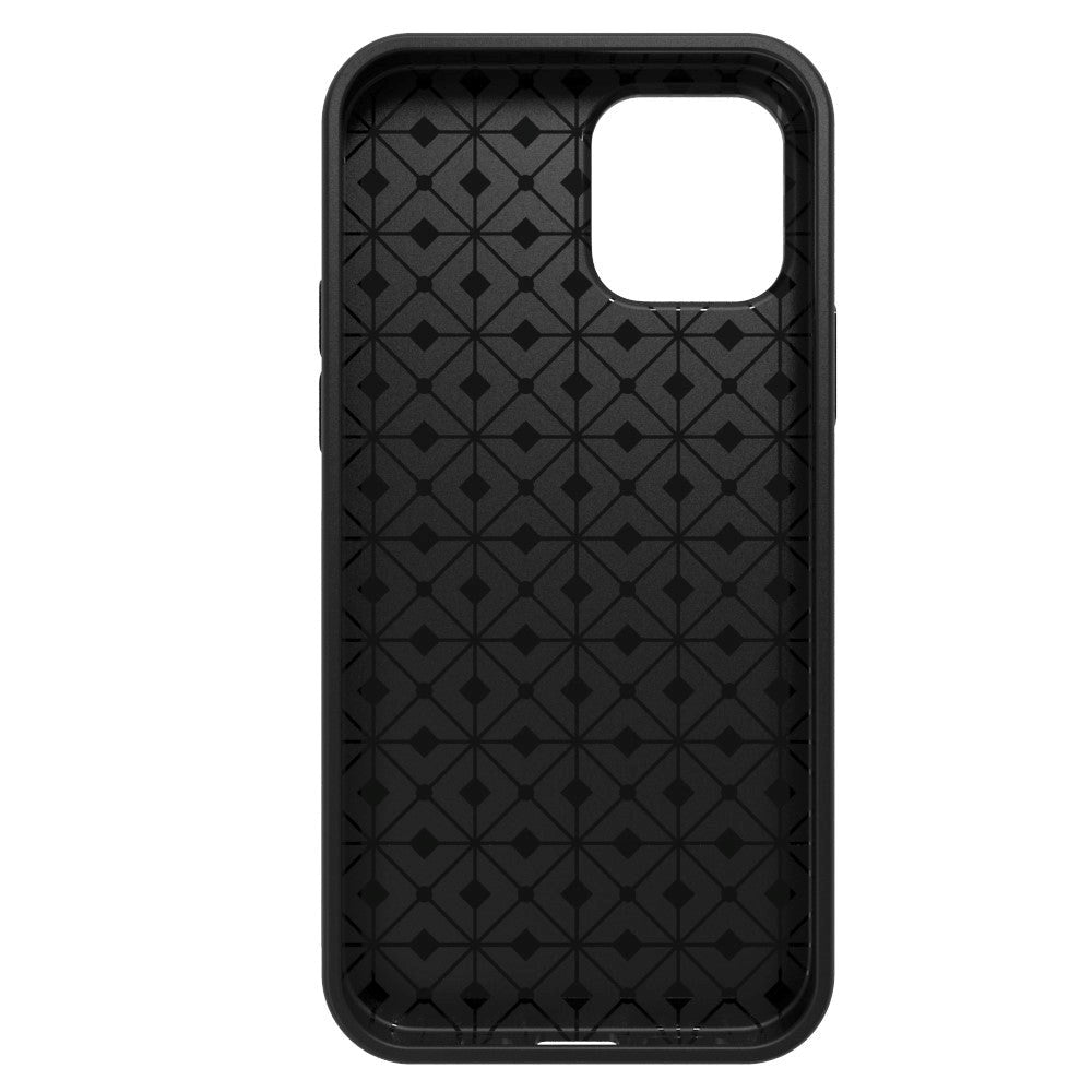 iPhone 12 / 12 Pro Mat Fleksibelt Plastik Cover - Sort