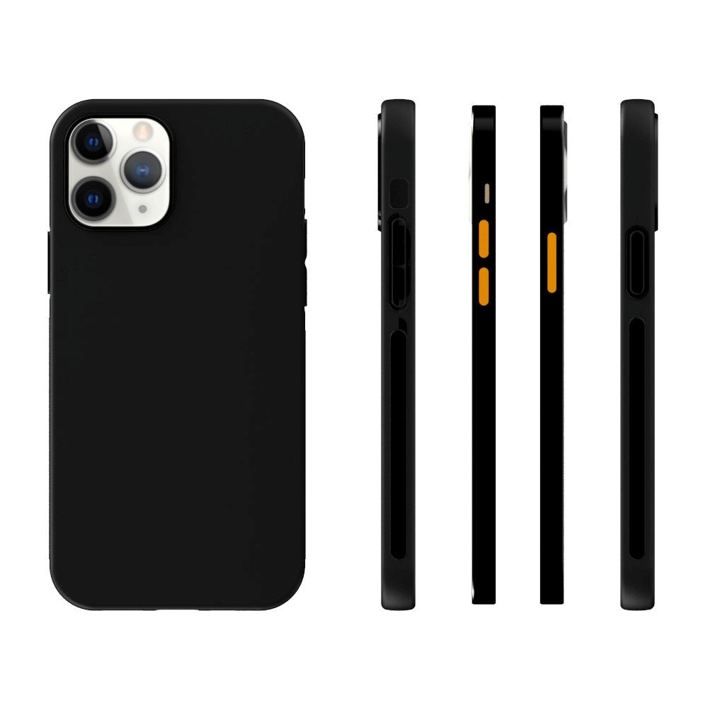 iPhone 12 / 12 Pro Mat Fleksibelt Plastik Cover - Sort