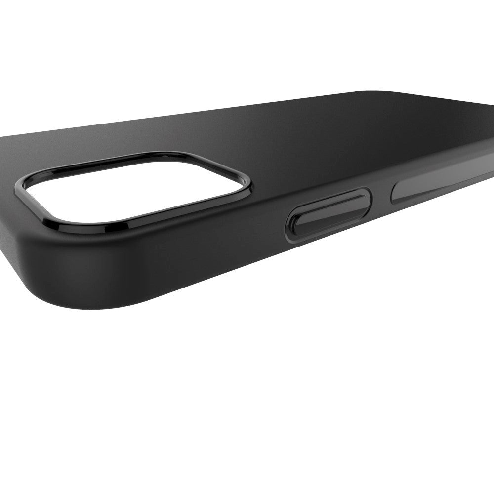 iPhone 12 / 12 Pro Mat Fleksibelt Plastik Cover - Sort