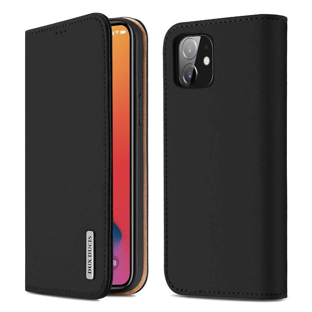 iPhone 12 Mini Dux Ducis Wish Series Wallet Cover - Sort