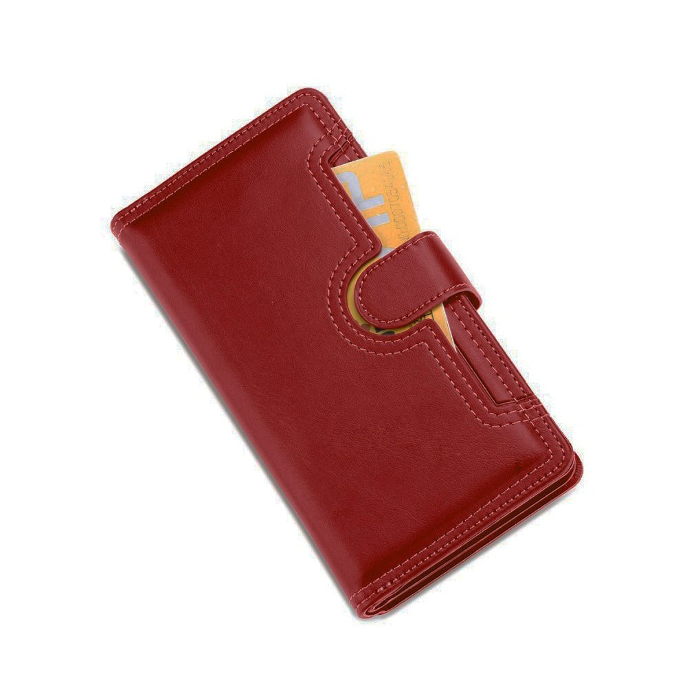 iPhone 12 / 12 Pro Læder Cover m. Dobbelt Pung- Rød