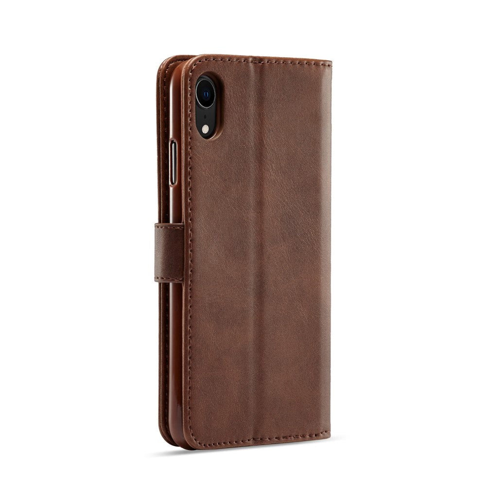 iPhone XR LC.IMEEKE Læder Cover m. Pung - Mørkbrun