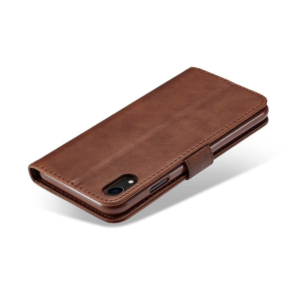 iPhone XR LC.IMEEKE Læder Cover m. Pung - Mørkbrun