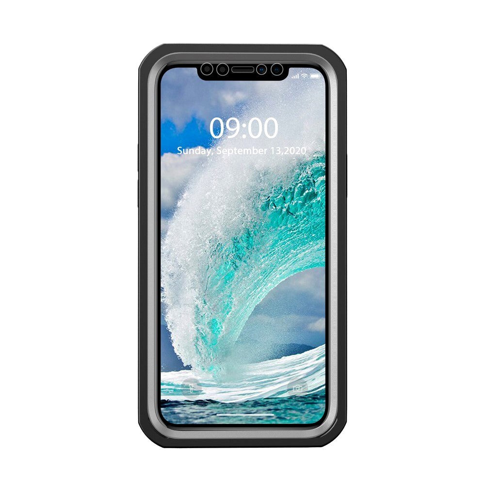 iPhone 12 / 12 Pro Heavy Duty Case - Håndværker Cover - Gennemsigtig / Sort