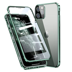 iPhone 11 Pro 360⁰ Magnetisk Cover m. Glas Bagside & Forside - Grøn