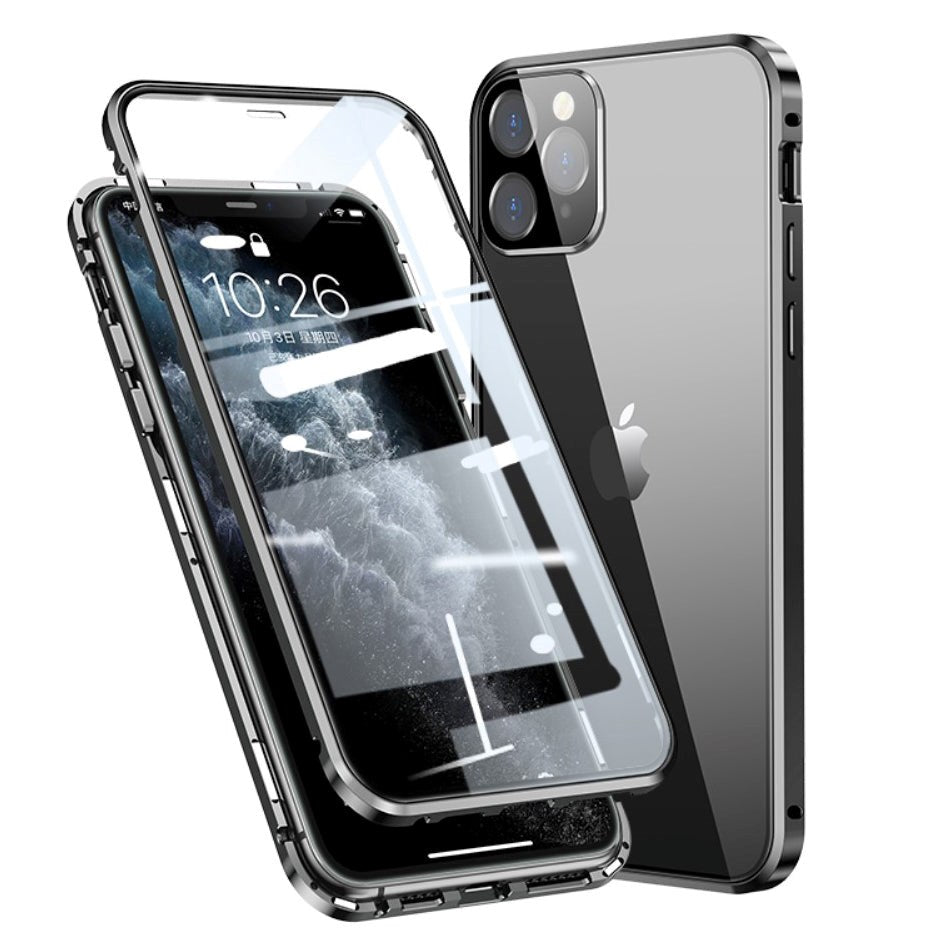 iPhone 11 Pro 360⁰ Magnetisk Cover m. Glas Bagside & Forside - Sort
