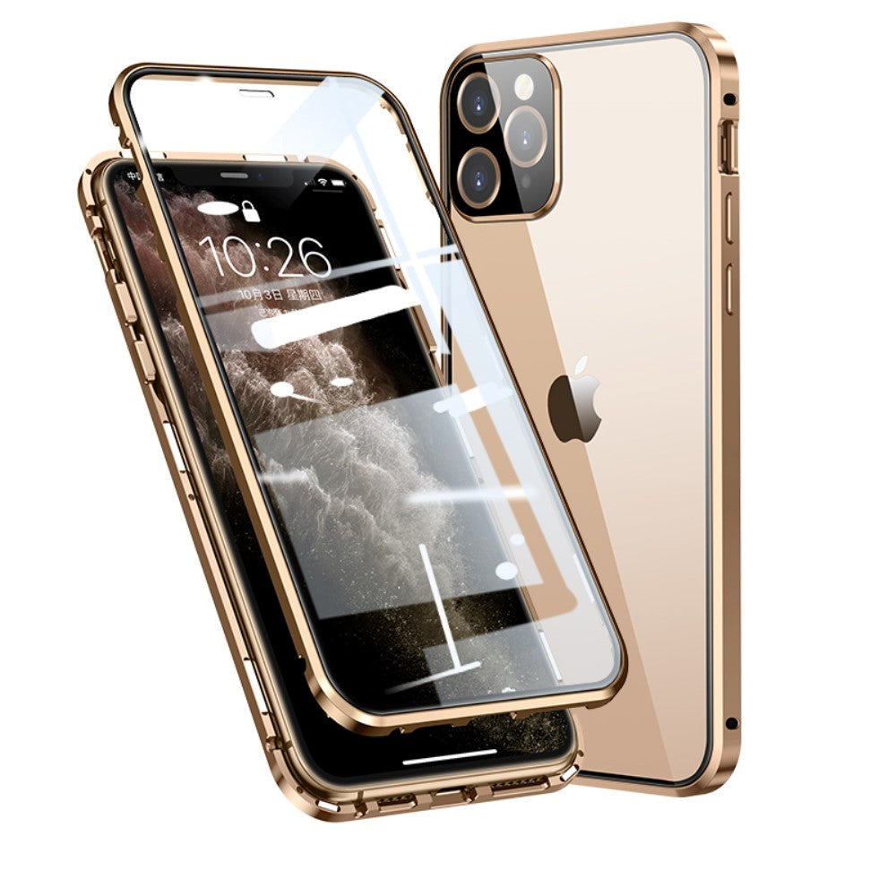 iPhone 11 Pro Max 360⁰ Magnetisk Cover m. Glas Bagside & Forside - Guld