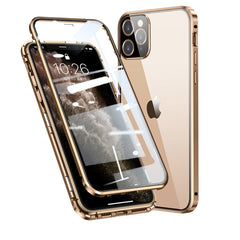 iPhone 11 Pro Max 360⁰ Magnetisk Cover m. Glas Bagside & Forside - Guld