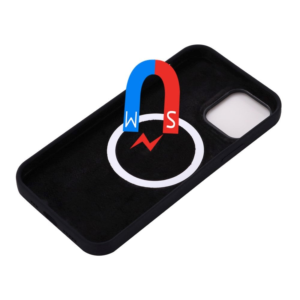 iPhone 12 Mini Silikone Cover - MagSafe Kompatibel - Sort
