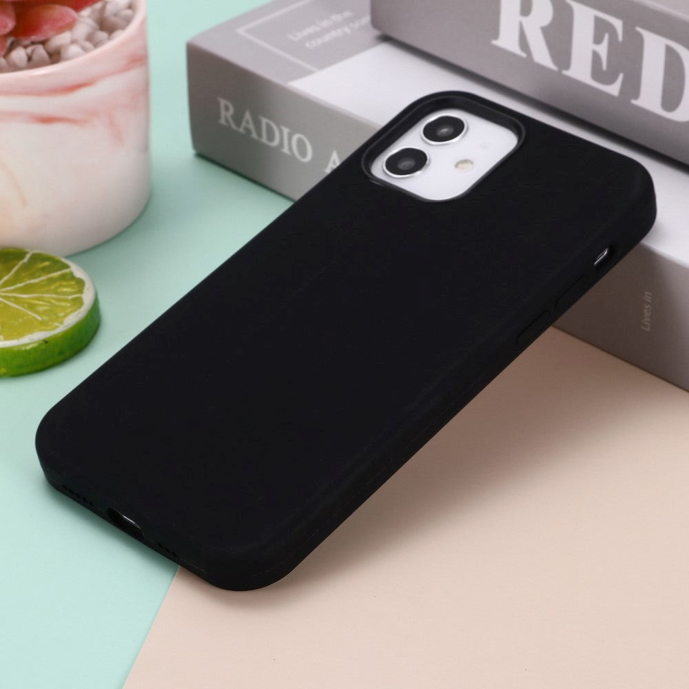 iPhone 12 Mini Silikone Cover - MagSafe Kompatibel - Sort