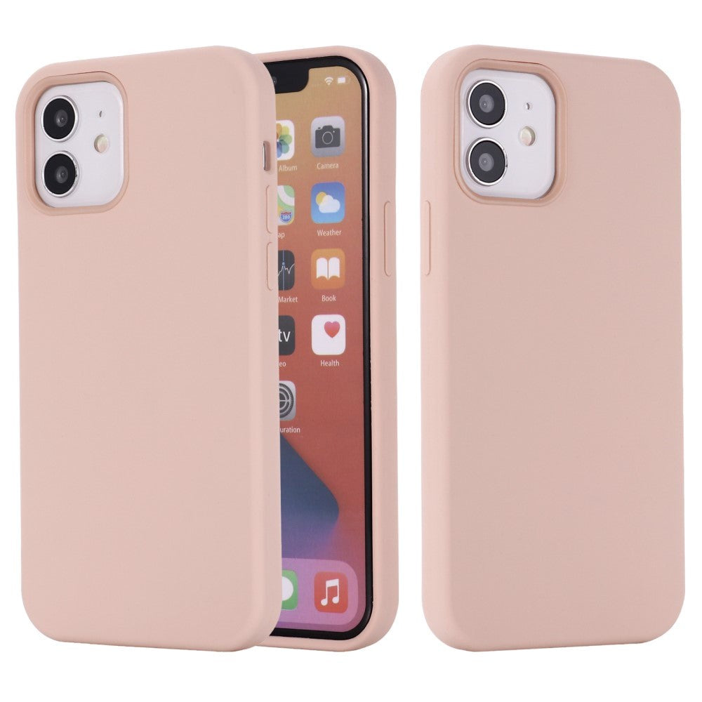 iPhone 12 Mini Silikone Cover - MagSafe Kompatibel - Lyserød