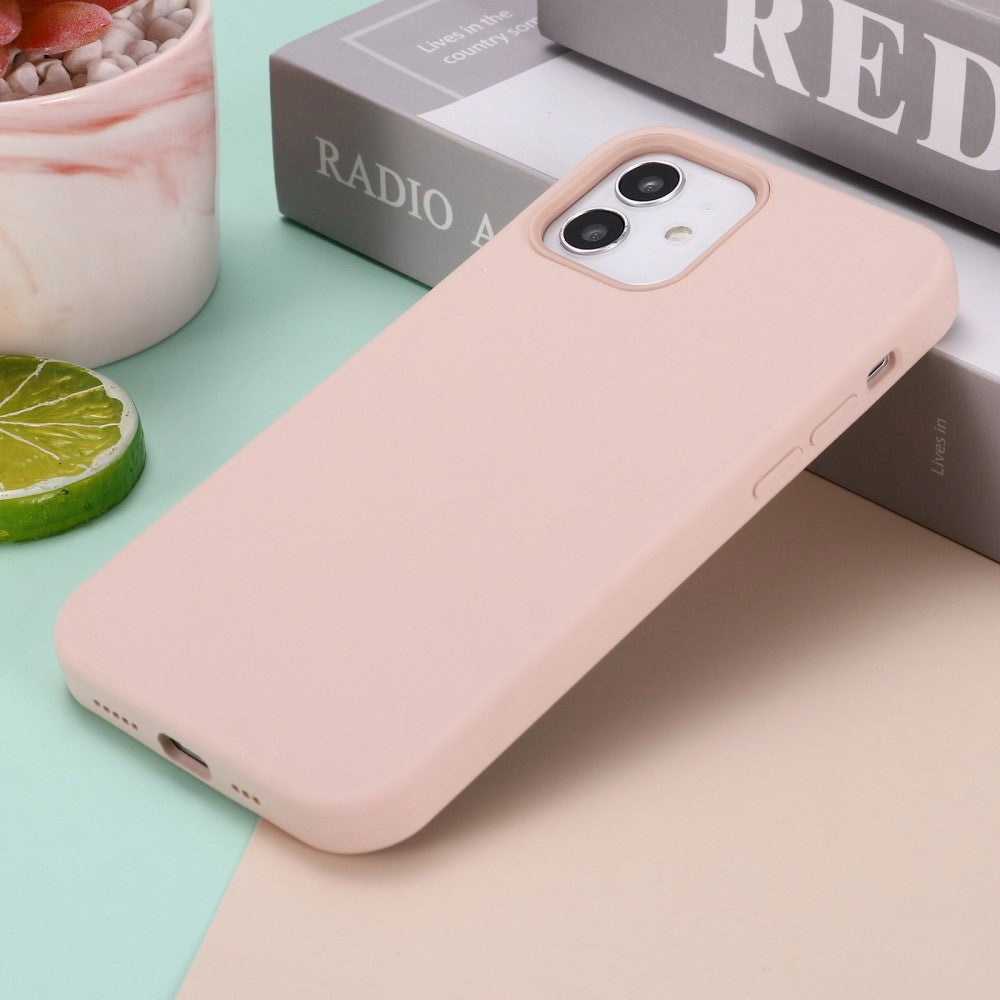 iPhone 12 Mini Silikone Cover - MagSafe Kompatibel - Lyserød