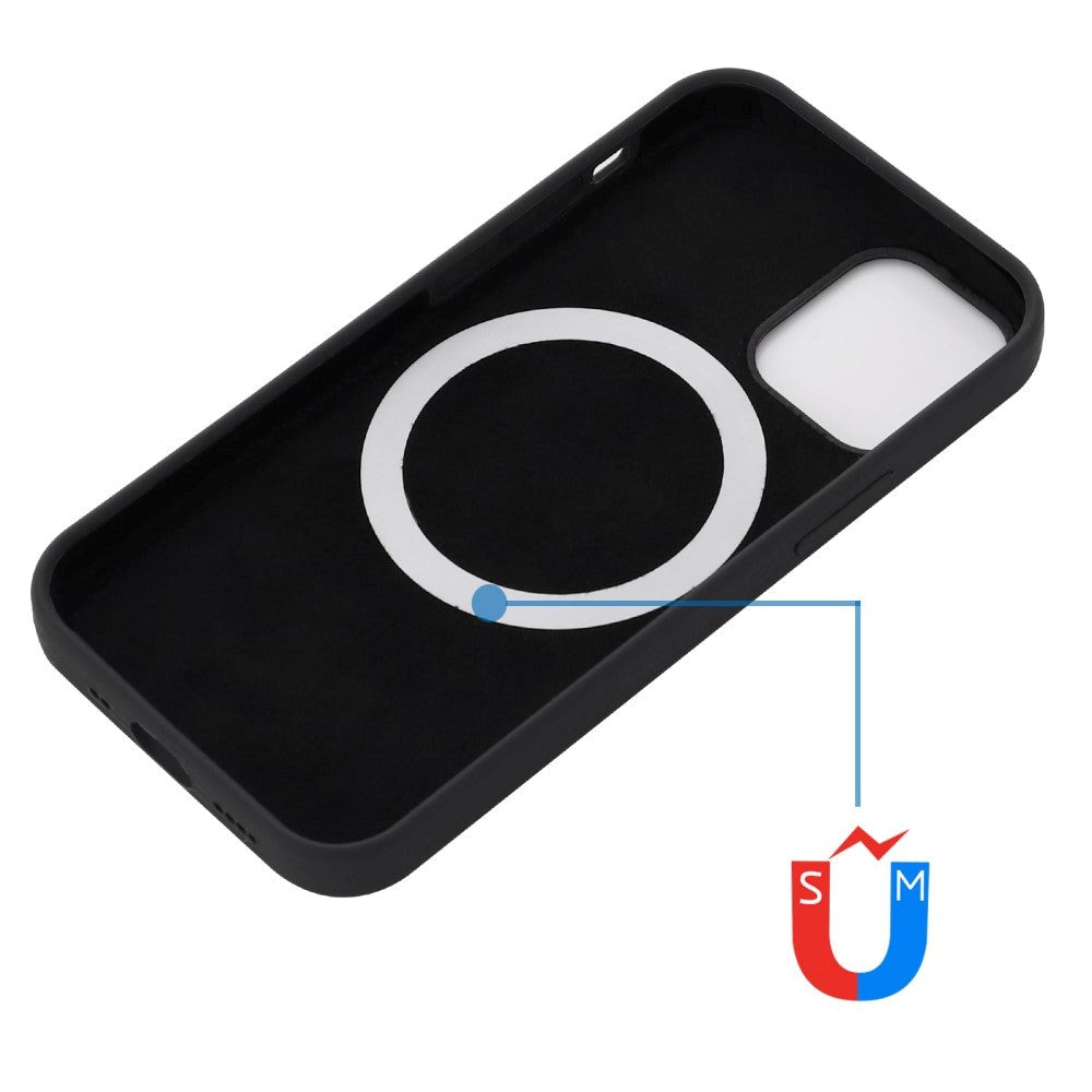 iPhone 12 / 12 Pro Silikone Cover - MagSafe Kompatibel - Sort