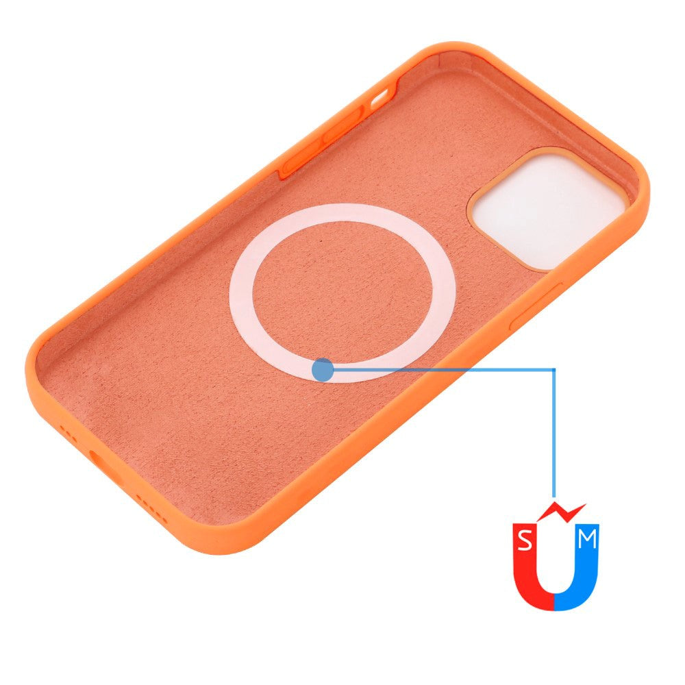 iPhone 12 / 12 Pro Silikone Cover - MagSafe Kompatibel - Orange