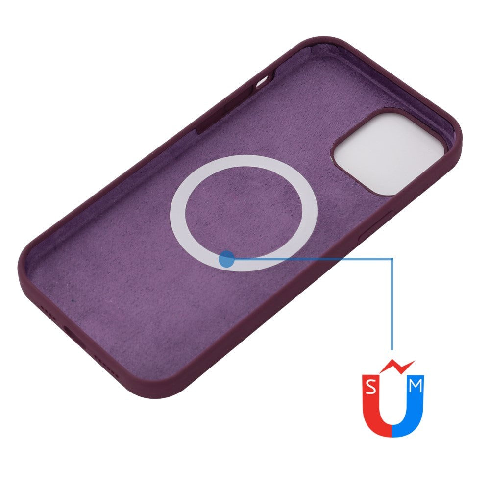 iPhone 12 / 12 Pro Silikone Cover - MagSafe Kompatibel - Bordeaux Rød