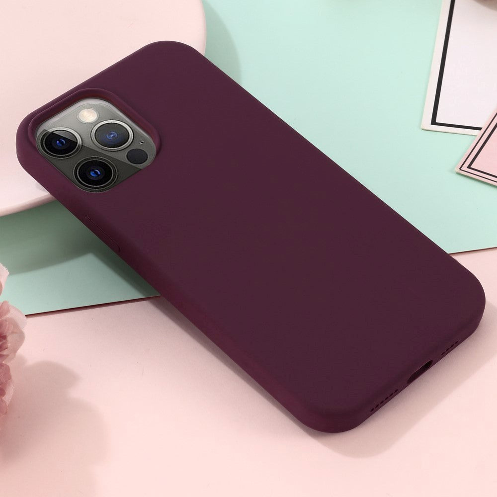 iPhone 12 / 12 Pro Silikone Cover - MagSafe Kompatibel - Bordeaux Rød