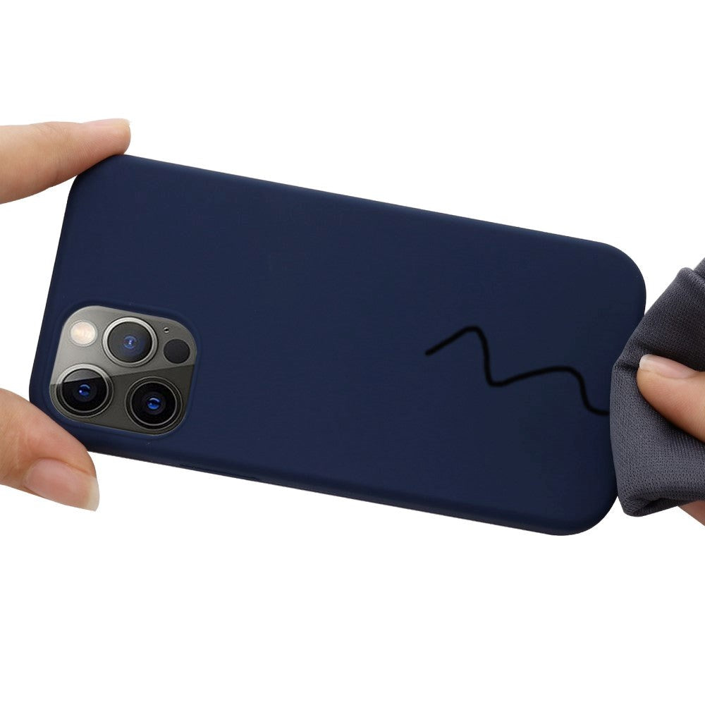 iPhone 12 / 12 Pro Silikone Cover - MagSafe Kompatibel - Mørk Blå