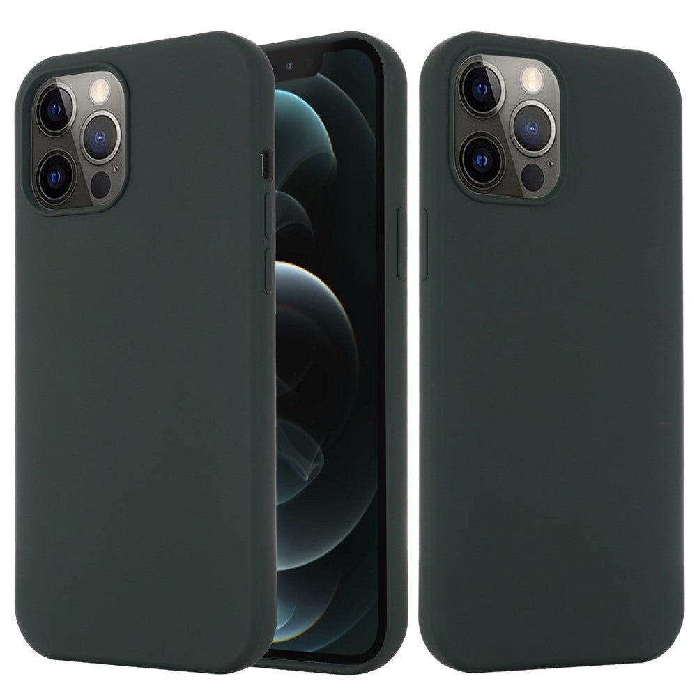 iPhone 12 / 12 Pro Silikone Cover - MagSafe Kompatibel - Mørk Grøn