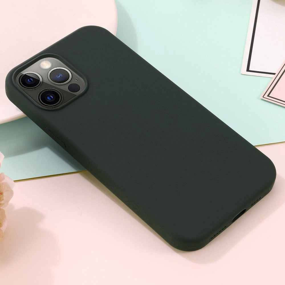 iPhone 12 / 12 Pro Silikone Cover - MagSafe Kompatibel - Mørk Grøn