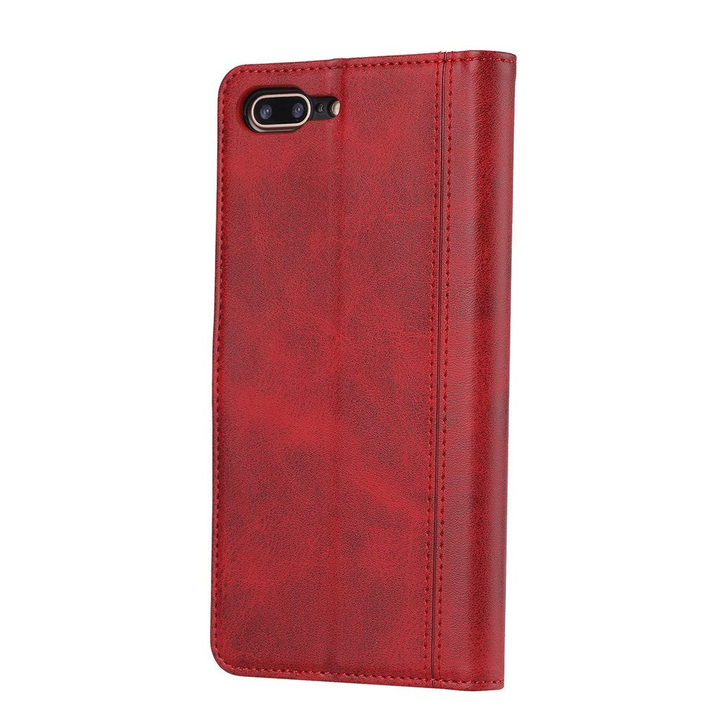 iPhone SE (2022 / 2020) / 8 / 7 Læder Cover m. Kortholdere - Rød