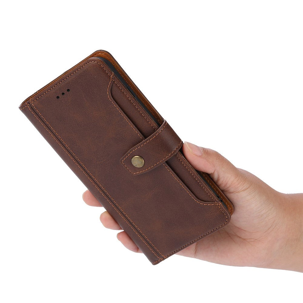 iPhone SE (2022 / 2020) / 8 / 7 Læder Cover m. Kortholdere - Brun