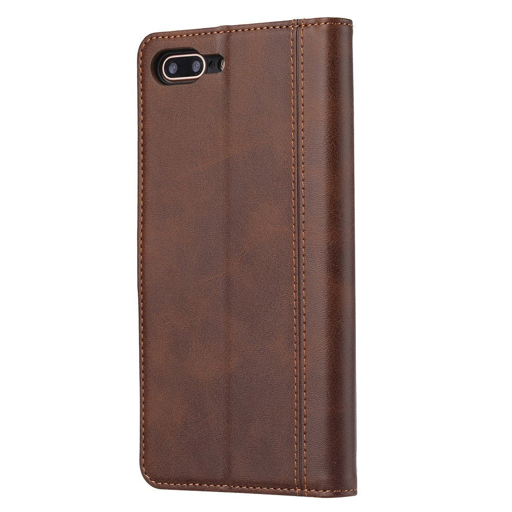 iPhone SE (2022 / 2020) / 8 / 7 Læder Cover m. Kortholdere - Brun