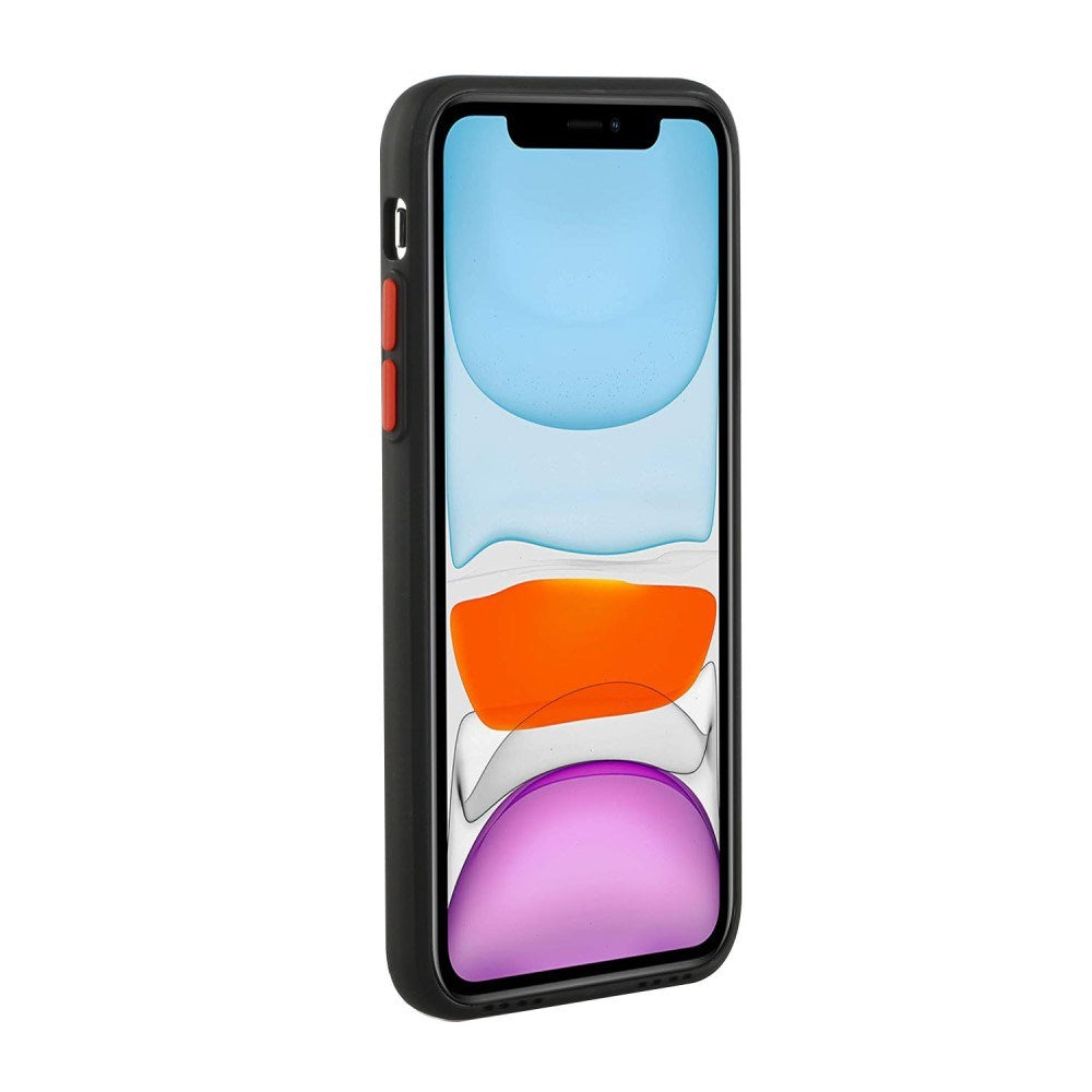 EIDERWOOD iPhone 12 Mini Fleksibelt Plastik Cover m. Kortholder - Sort