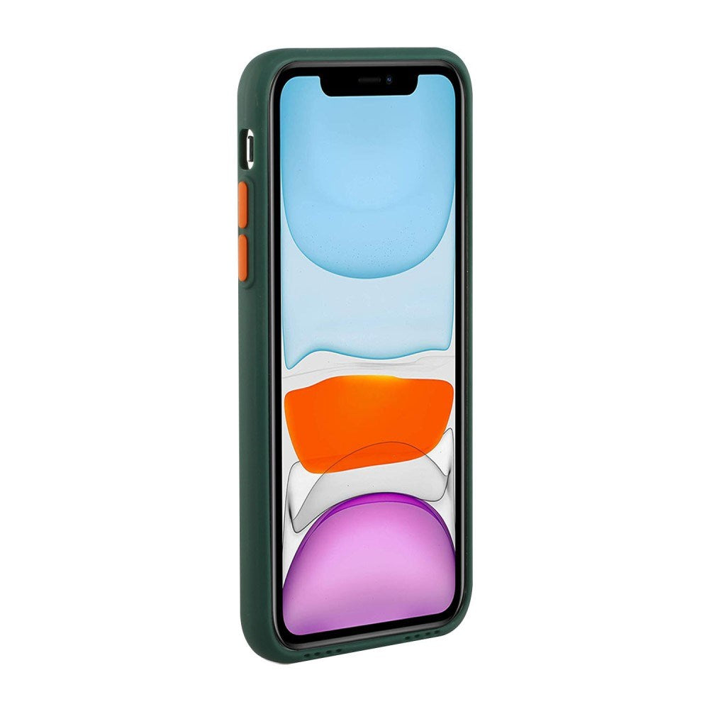 EIDERWOOD iPhone 12 Mini Fleksibelt Plastik Cover m. Kortholder - Grøn