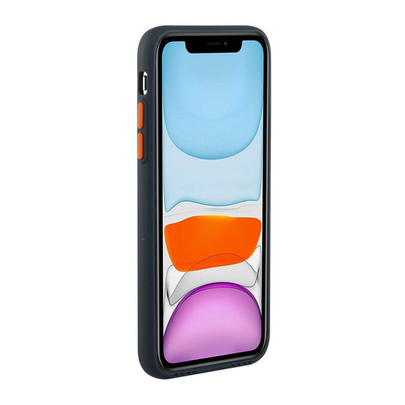 EIDERWOOD iPhone 12 Mini Fleksibelt Plastik Cover m. Kortholder - Mørkeblå