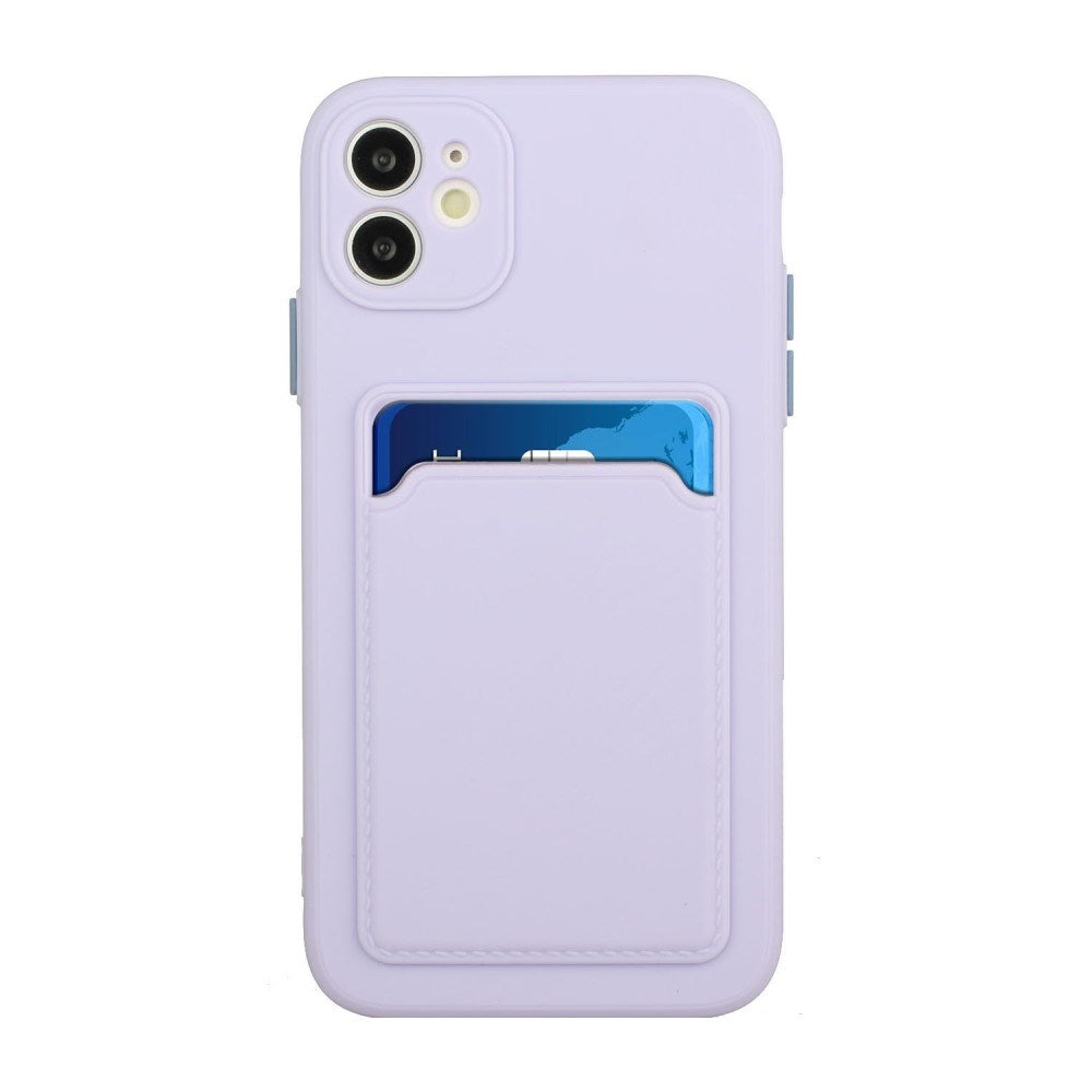 EIDERWOOD iPhone 12 Mini Fleksibelt Plastik Cover m. Kortholder - Lilla