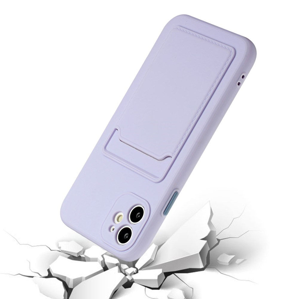 EIDERWOOD iPhone 12 Mini Fleksibelt Plastik Cover m. Kortholder - Lilla