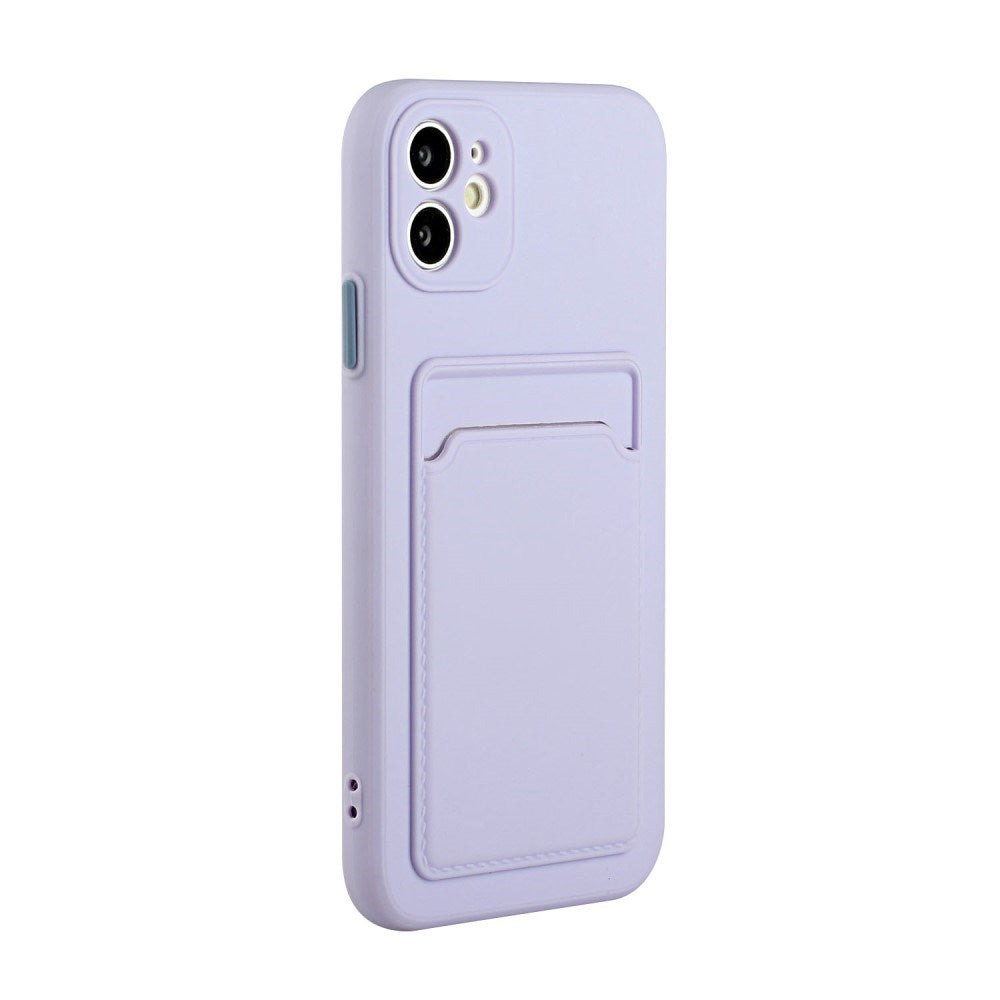 EIDERWOOD iPhone 12 Mini Fleksibelt Plastik Cover m. Kortholder - Lilla