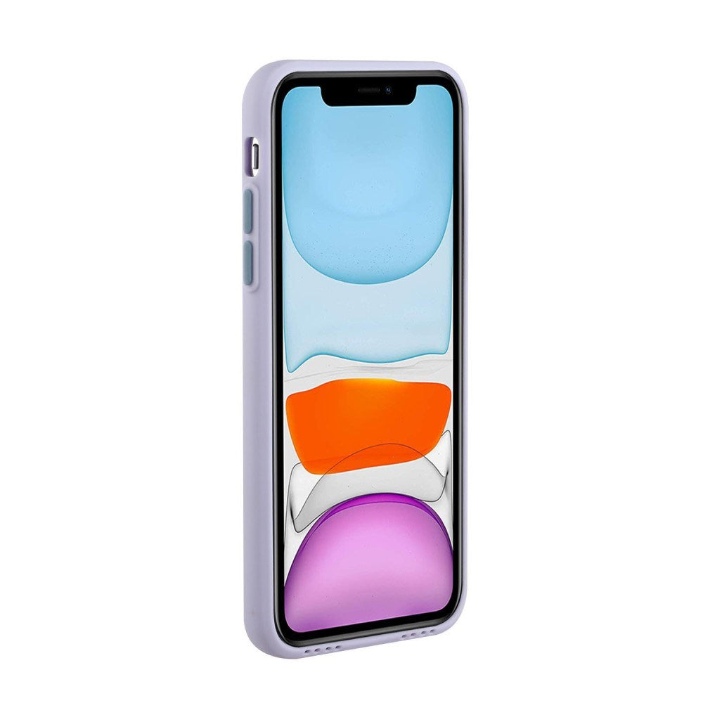 EIDERWOOD iPhone 12 Mini Fleksibelt Plastik Cover m. Kortholder - Lilla