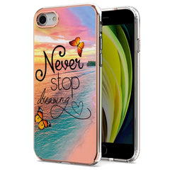 iPhone SE (2022 / 2020) / 8 / 7 Hybrid Plastik Cover - "Never Stop Dreaming"