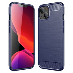 iPhone 13 Brushed Carbon Cover - Blå