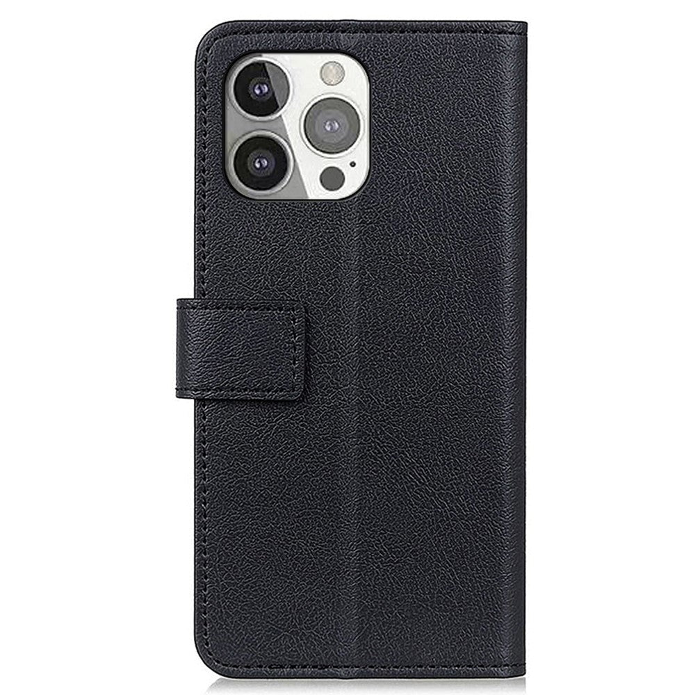 iPhone 13 Pro Enkelt Læder Cover m. Pung - Sort