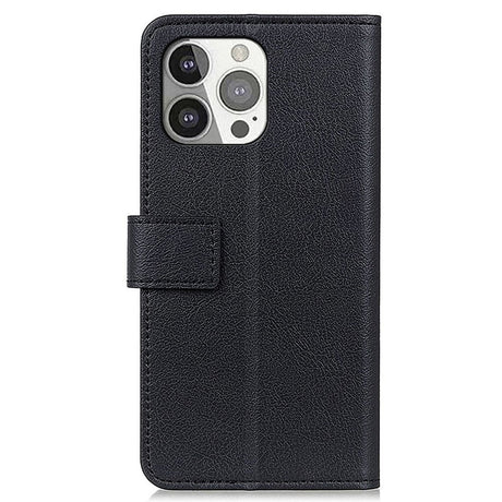 iPhone 13 Pro Enkelt Læder Cover m. Pung - Sort