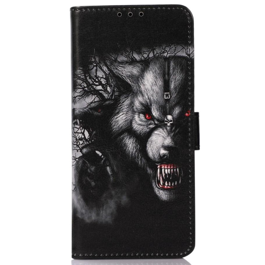 iPhone 13 Pro Max Læder Flip Cover m. Pung - Ulv