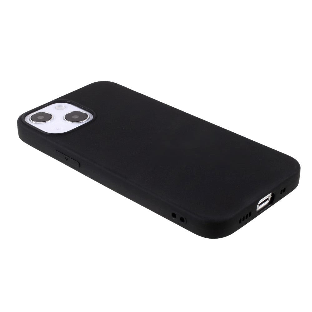 iPhone 13 Fleksibel TPU Plast Bagside Cover - Sort