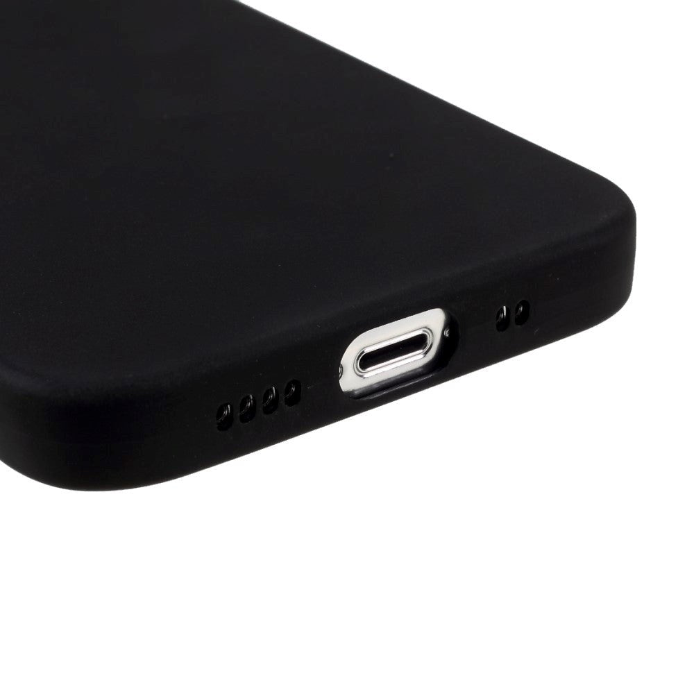 iPhone 13 Fleksibel TPU Plast Bagside Cover - Sort